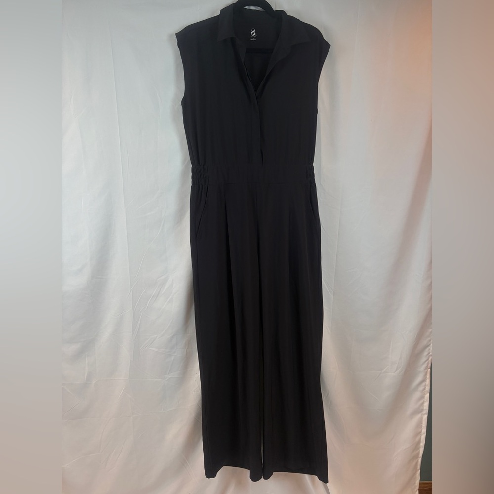 Lou‎ & Grey Black Sleeveless Wide Leg Jumpsuit SKU 14